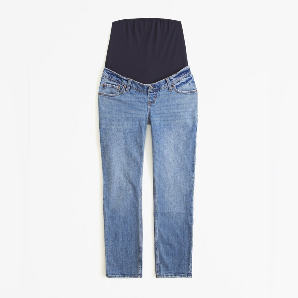 Abercrombie & Fitch Maternity Ankle Straight Jean NWT-Color Medium-Size 29 Short